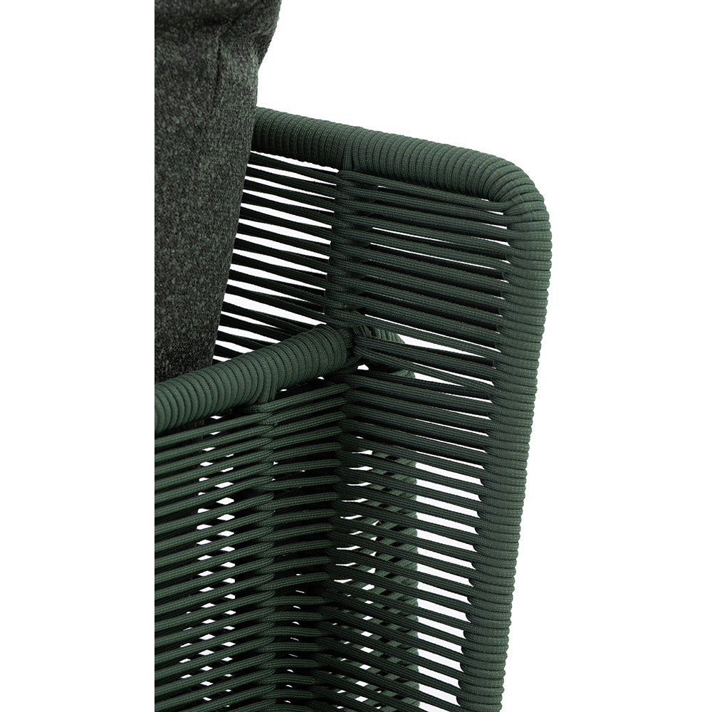 Canapea terasa LIVINTWIST Cross 1, aluminiu, 112 x 95 x 80 cm, verde