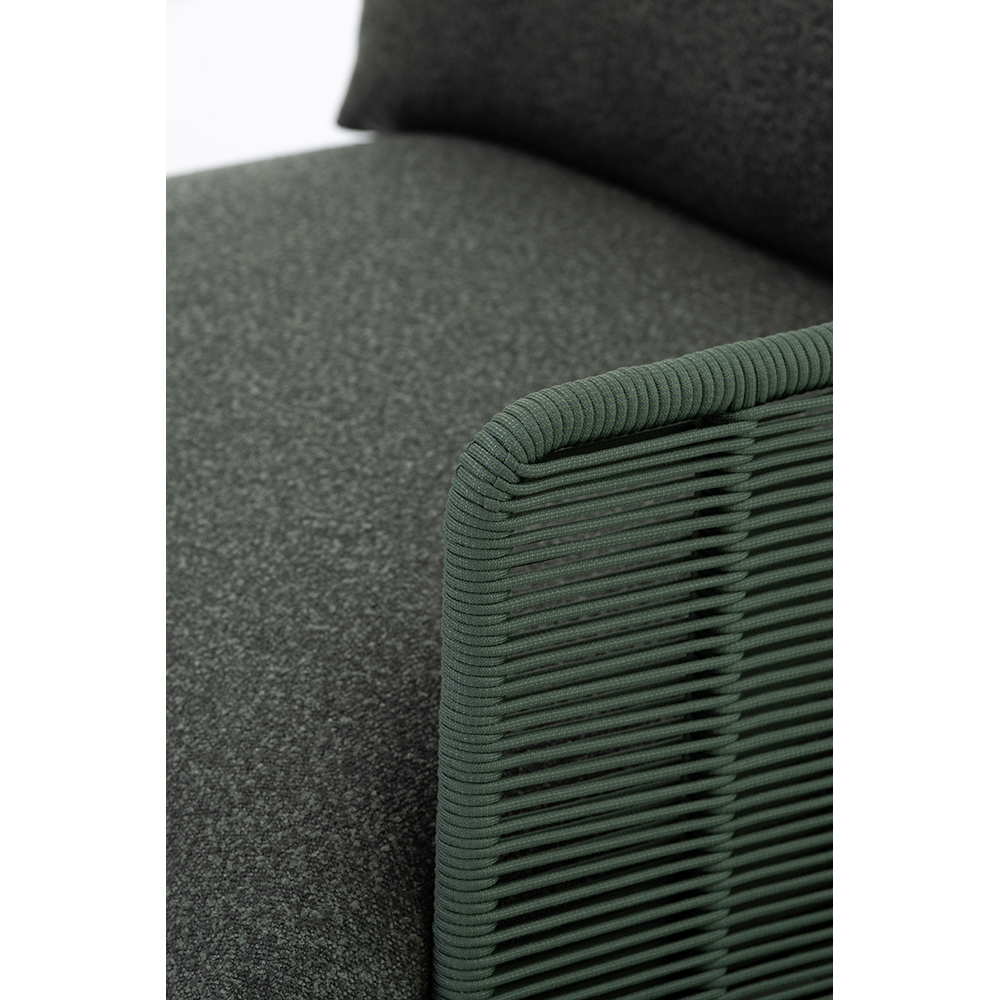 Canapea terasa LIVINTWIST Cross 1, aluminiu, 112 x 95 x 80 cm, verde