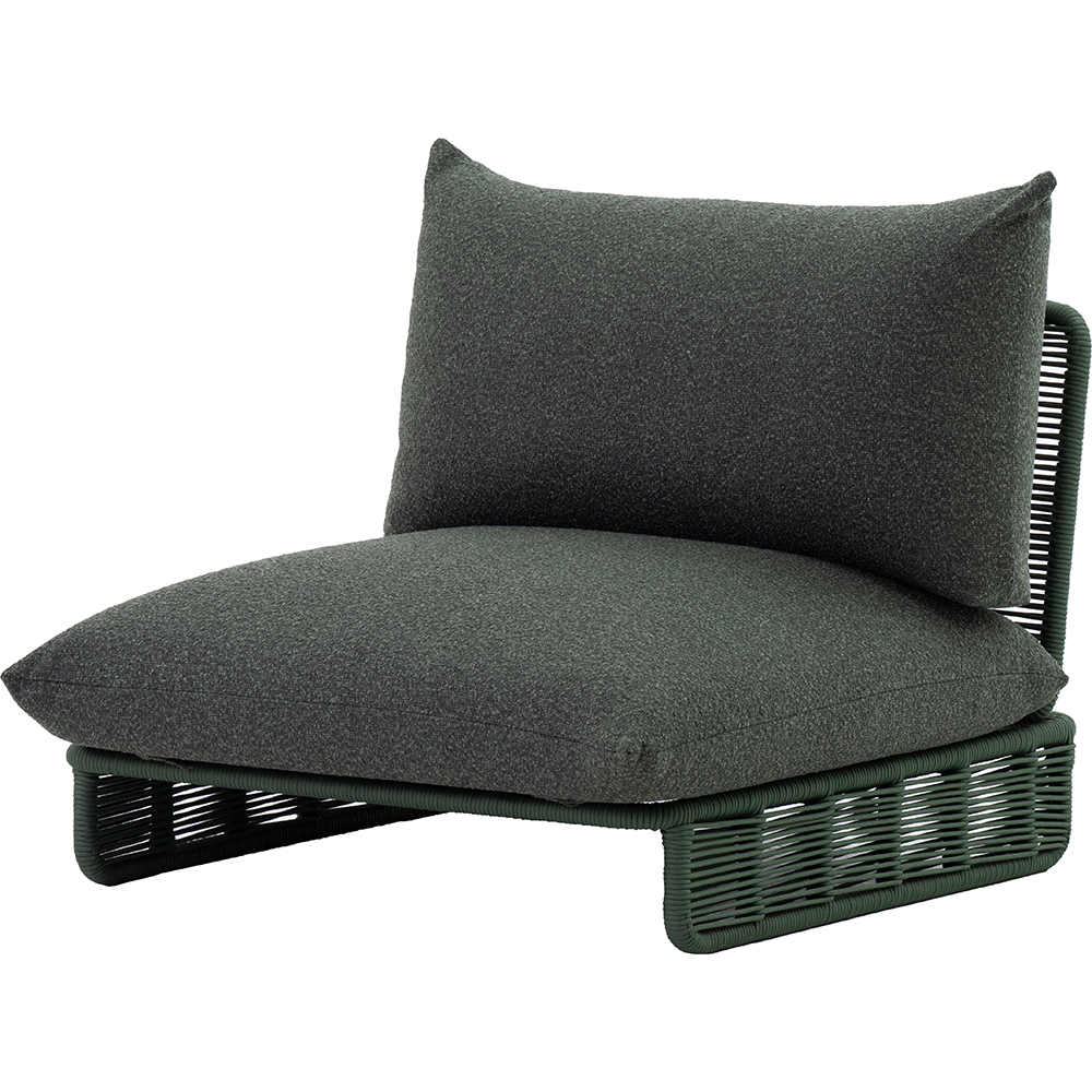 Canapea terasa LIVINTWIST Cross, aluminiu, 93 x 95 x 80 cm, verde