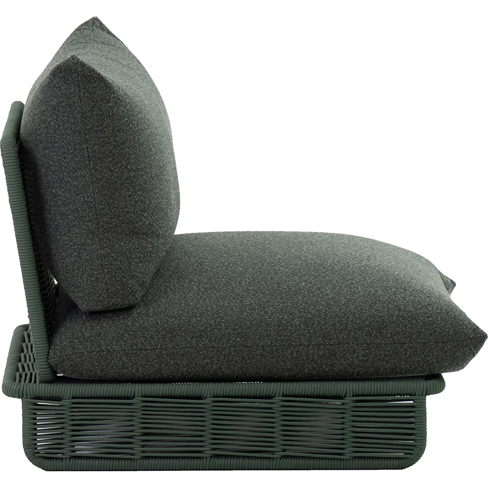 Canapea terasa LIVINTWIST Cross, aluminiu, 93 x 95 x 80 cm, verde