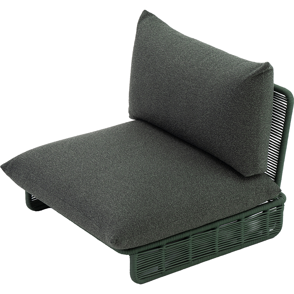 Canapea terasa LIVINTWIST Cross, aluminiu, 93 x 95 x 80 cm, verde
