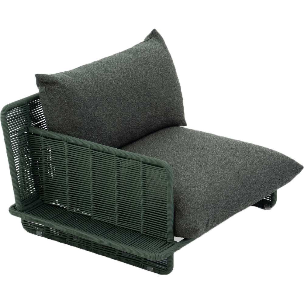Canapea terasa LIVINTWIST Cross, aluminiu, 112 x 95 x 80 cm, verde