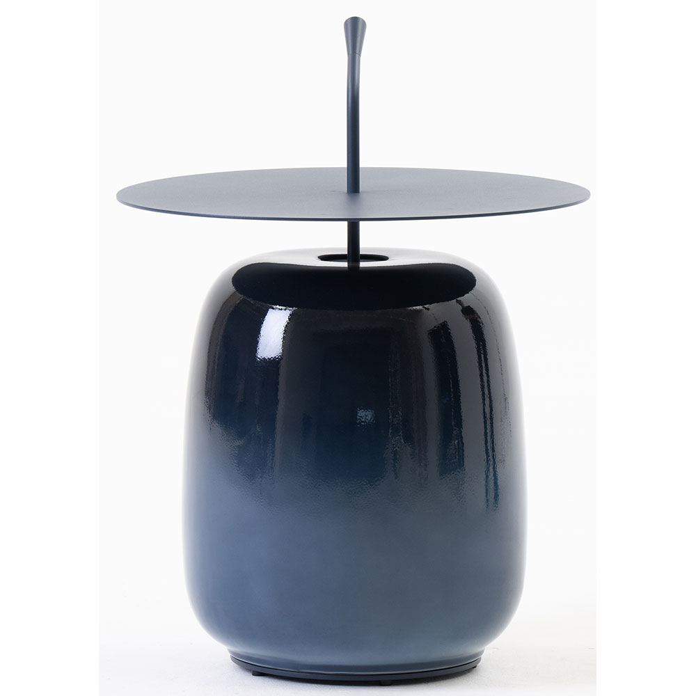 Masa terasa LIVINTWIST Pendant, aluminiu, 45 x 65 cm, albastru