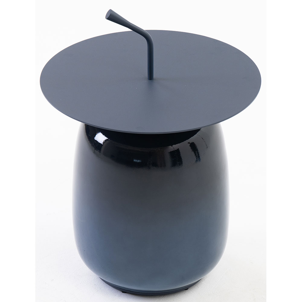 Masa terasa LIVINTWIST Pendant, aluminiu, 45 x 65 cm, albastru