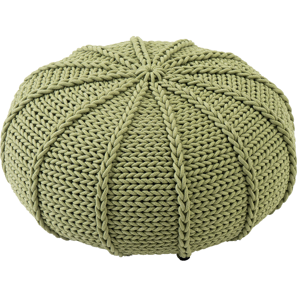 Fotoliu puf LIVINTWIST Zen, 64 x 64 x 30 cm, verde