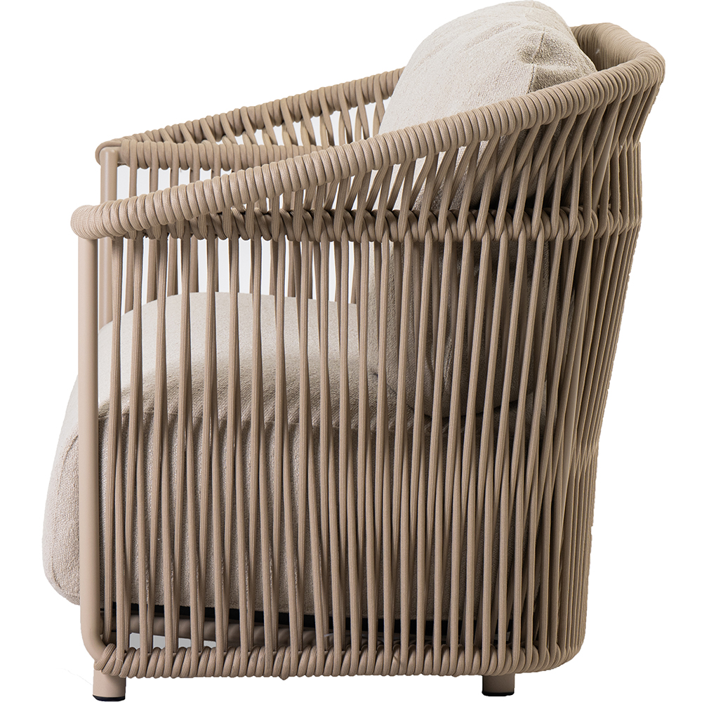 Canapea terasa LIVINTWIST Crown B5, aluminiu, 176 x 81 x 82.5 cm, bej