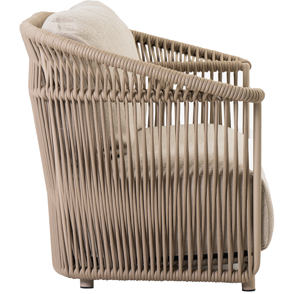Canapea terasa LIVINTWIST Crown B5, aluminiu, 176 x 81 x 82.5 cm, bej