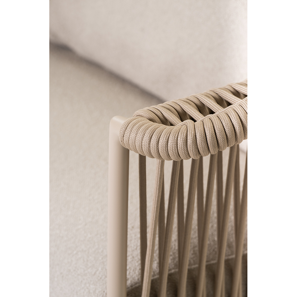 Canapea terasa LIVINTWIST Crown B5, aluminiu, 176 x 81 x 82.5 cm, bej
