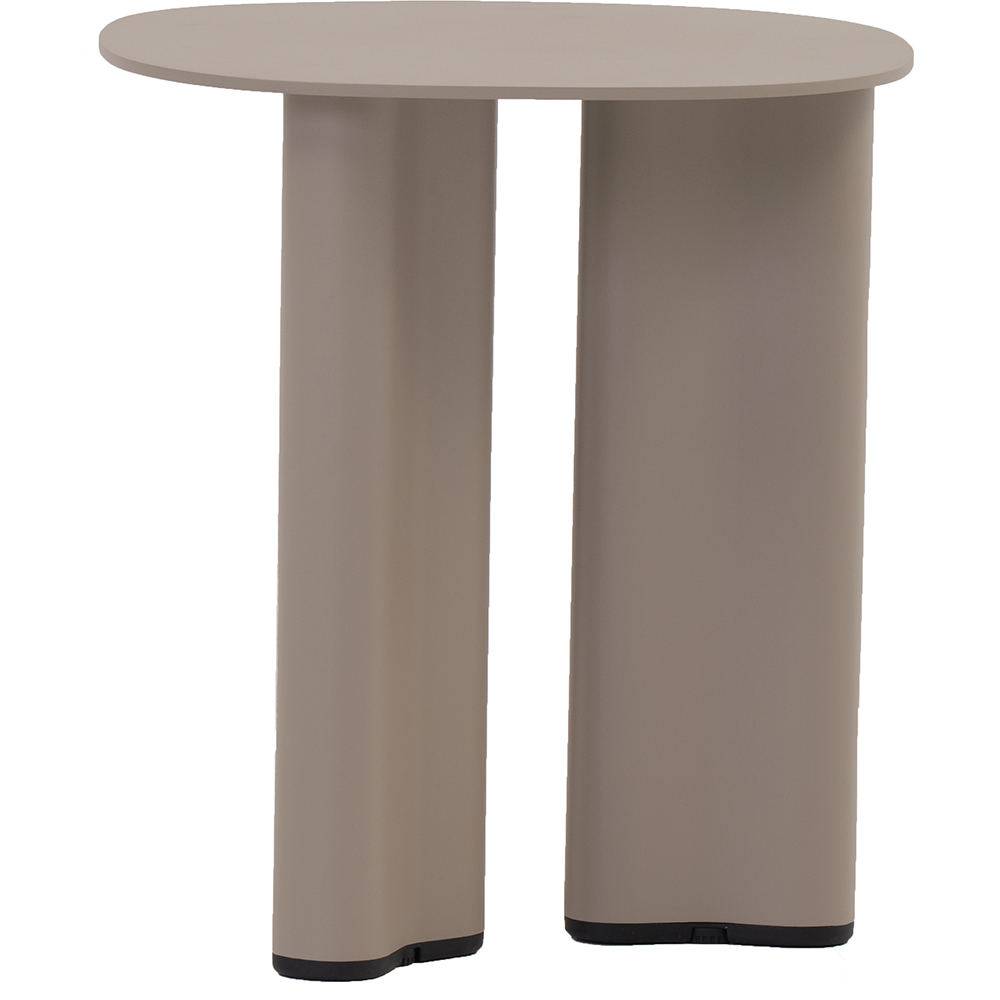 Masa terasa LIVINTWIST Scroll 5, aluminiu, 38 x 38 x 40.2 cm, taupe