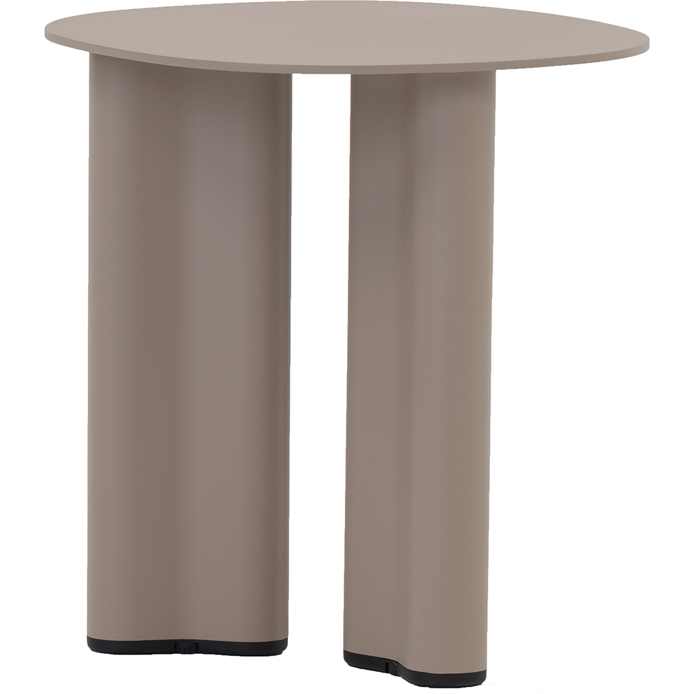 Masa terasa LIVINTWIST Scroll 5, aluminiu, 38 x 38 x 40.2 cm, taupe