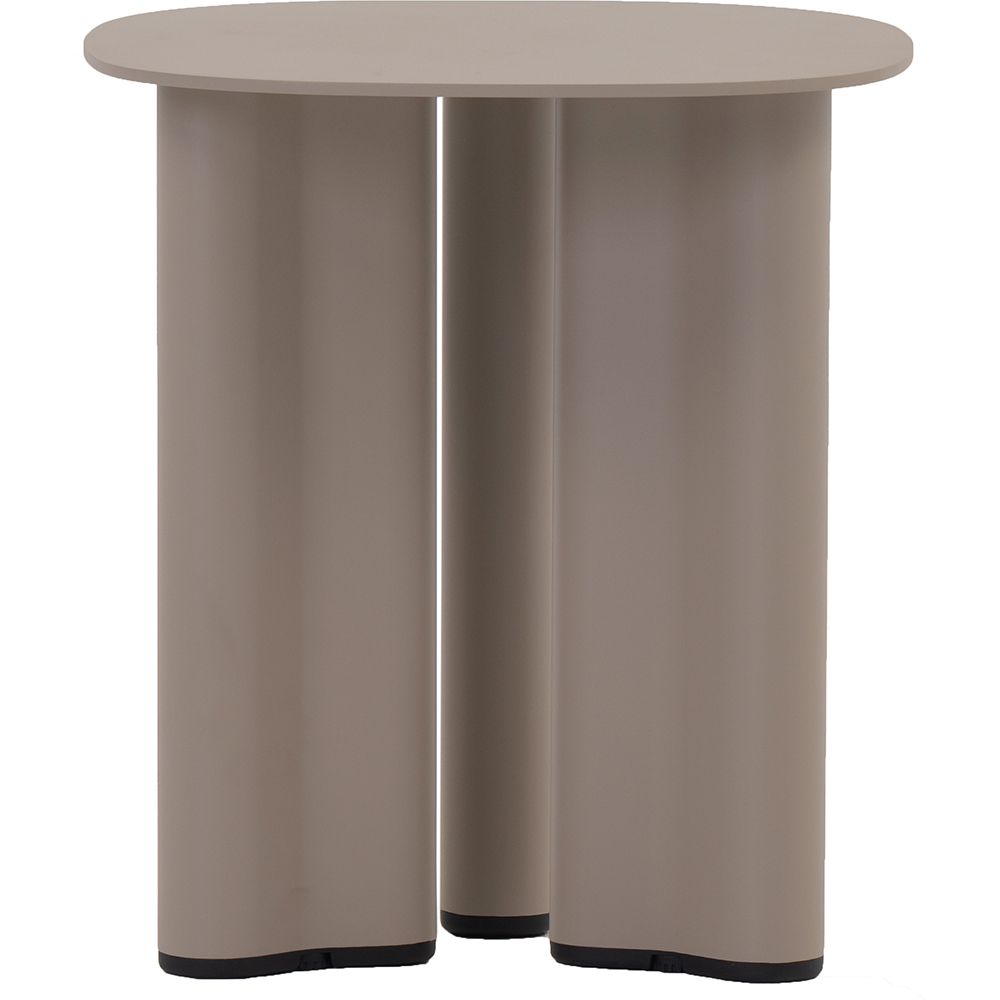 Masa terasa LIVINTWIST Scroll 5, aluminiu, 38 x 38 x 40.2 cm, taupe