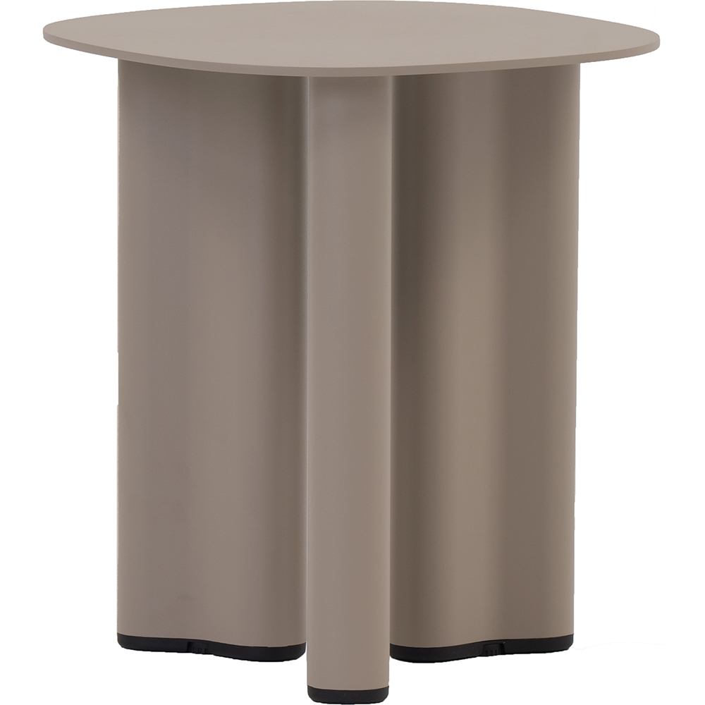 Masa terasa LIVINTWIST Scroll 5, aluminiu, 38 x 38 x 40.2 cm, taupe