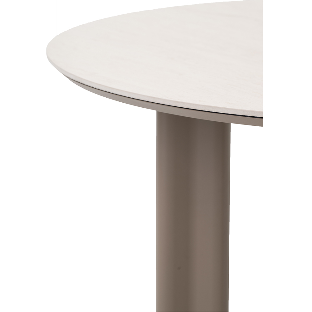 Masa terasa LIVINTWIST Scroll, aluminiu, 120 x 75 cm, taupe