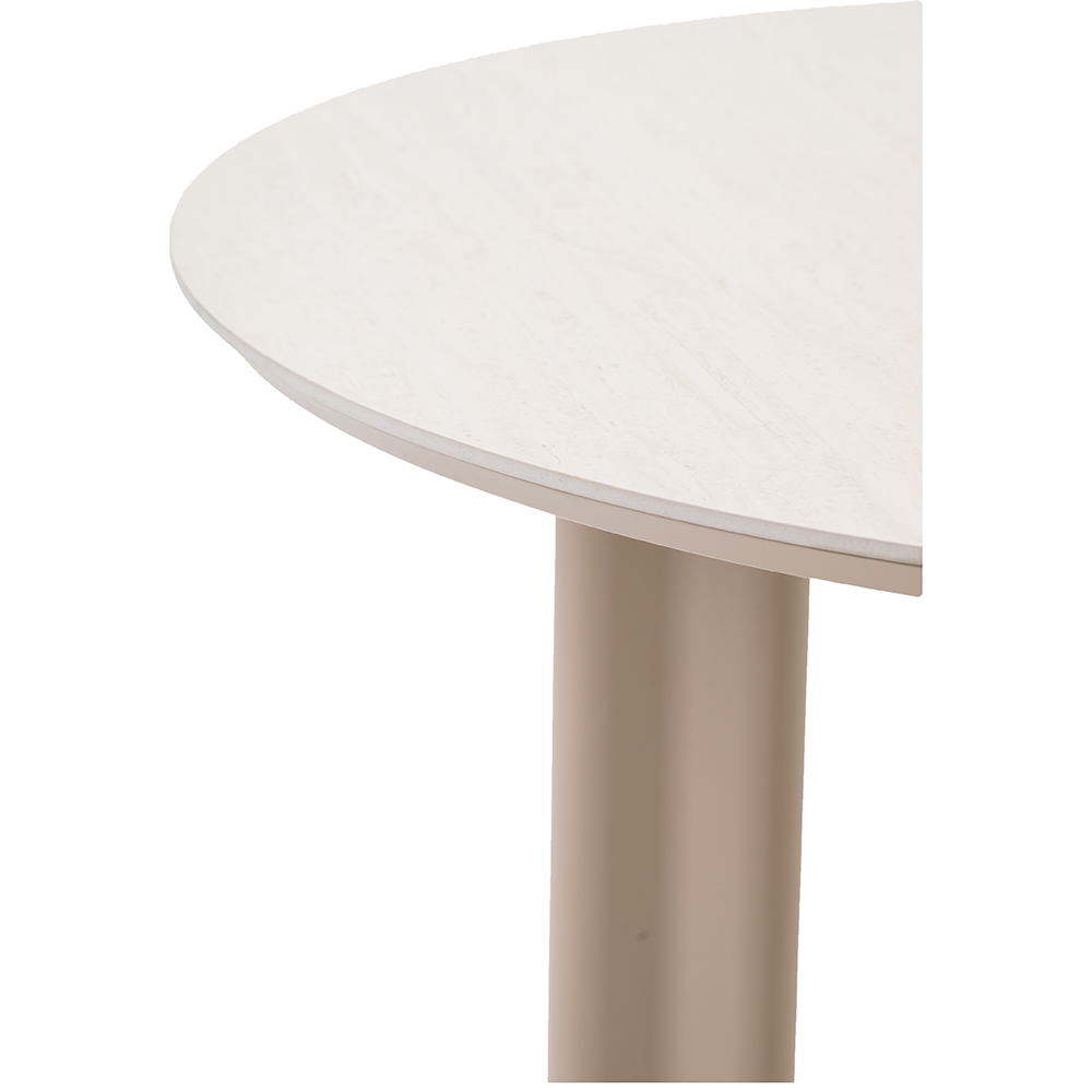 Masa terasa LIVINTWIST Scroll, aluminiu, 120 x 75 cm, bej