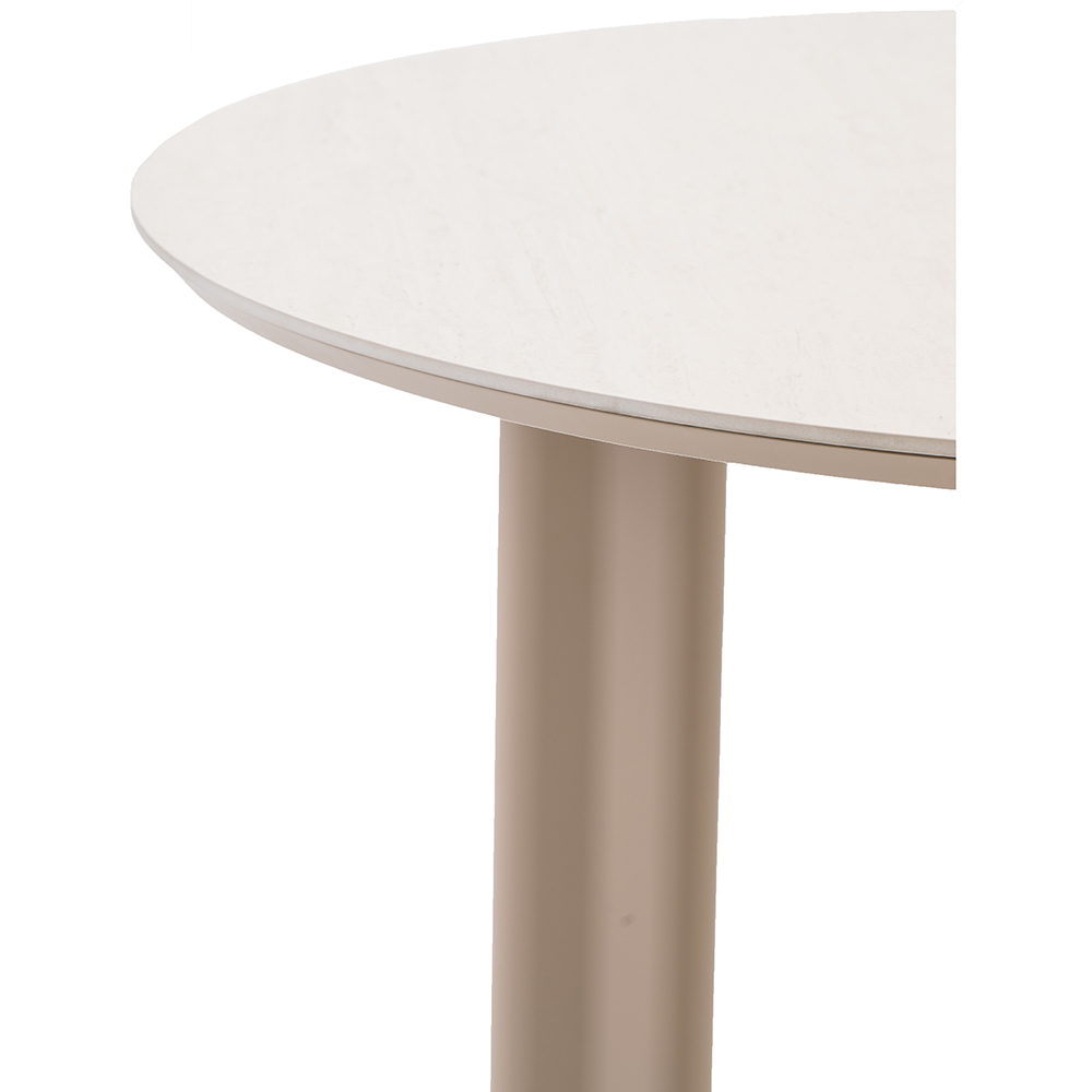 Masa terasa LIVINTWIST Scroll, aluminiu, 120 x 75 cm, bej