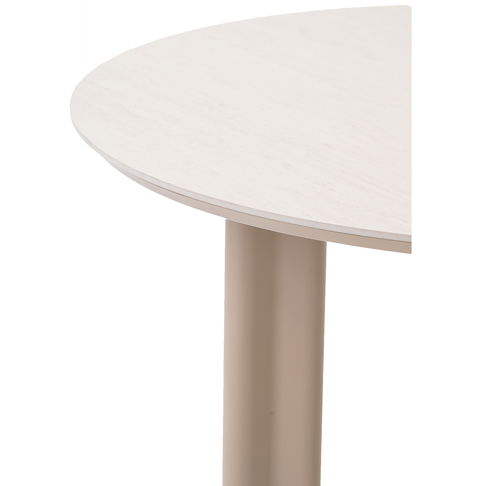 Masa terasa LIVINTWIST Scroll, aluminiu, 120 x 75 cm, bej