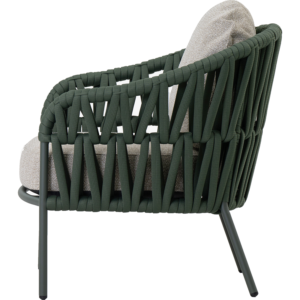 Scaun terasa LIVINTWIST Victory, aluminiu, 85 x 80 x 79 cm, verde