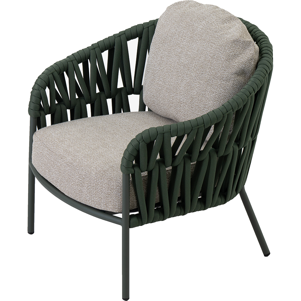 Scaun terasa LIVINTWIST Victory, aluminiu, 85 x 80 x 79 cm, verde