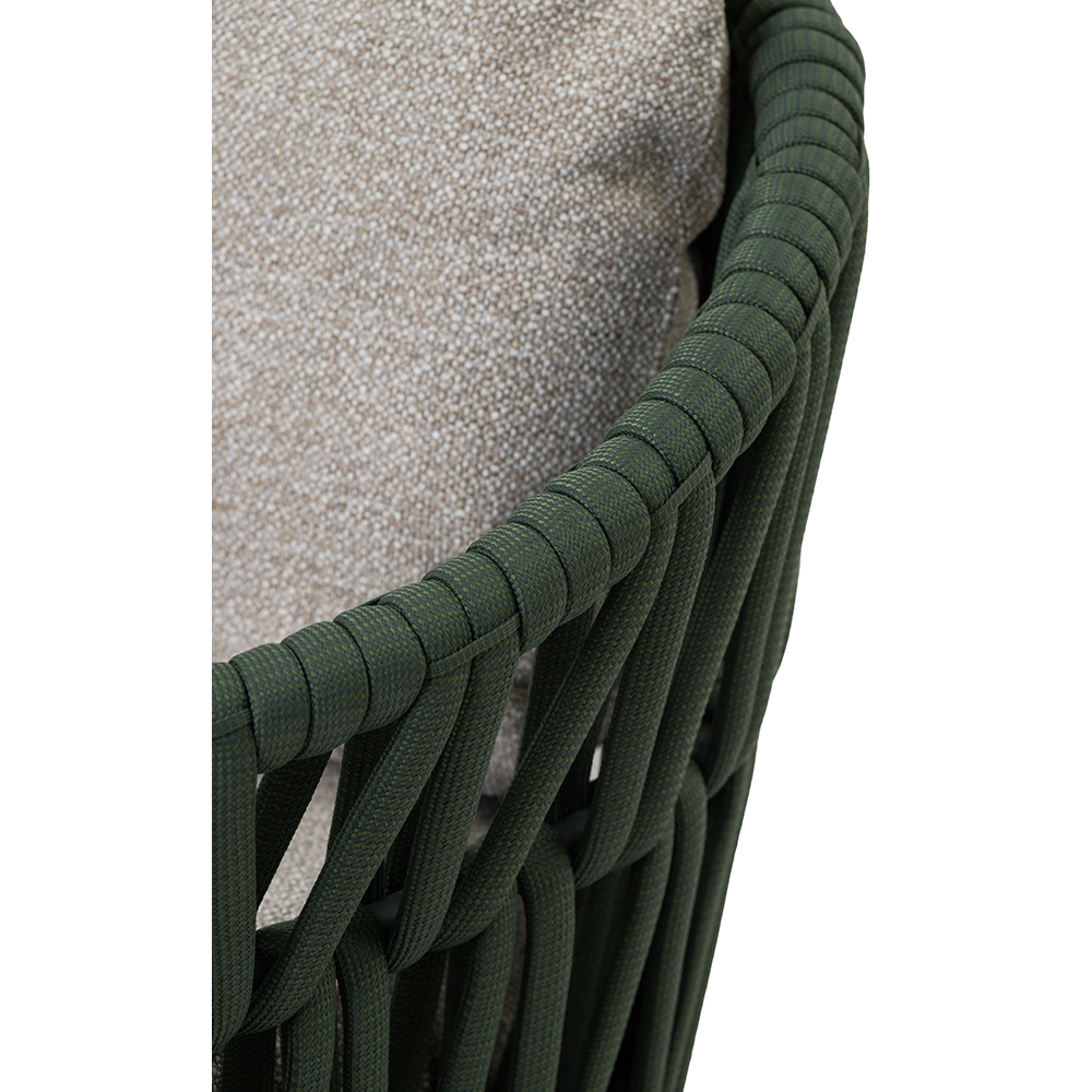 Scaun terasa LIVINTWIST Victory, aluminiu, 85 x 80 x 79 cm, verde