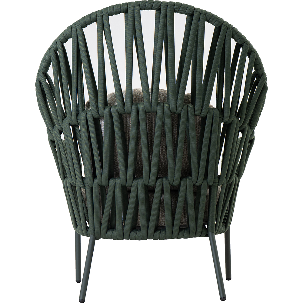 Scaun terasa LIVINTWIST Victory, aluminiu, 91.7 x 80 x 118 cm, verde