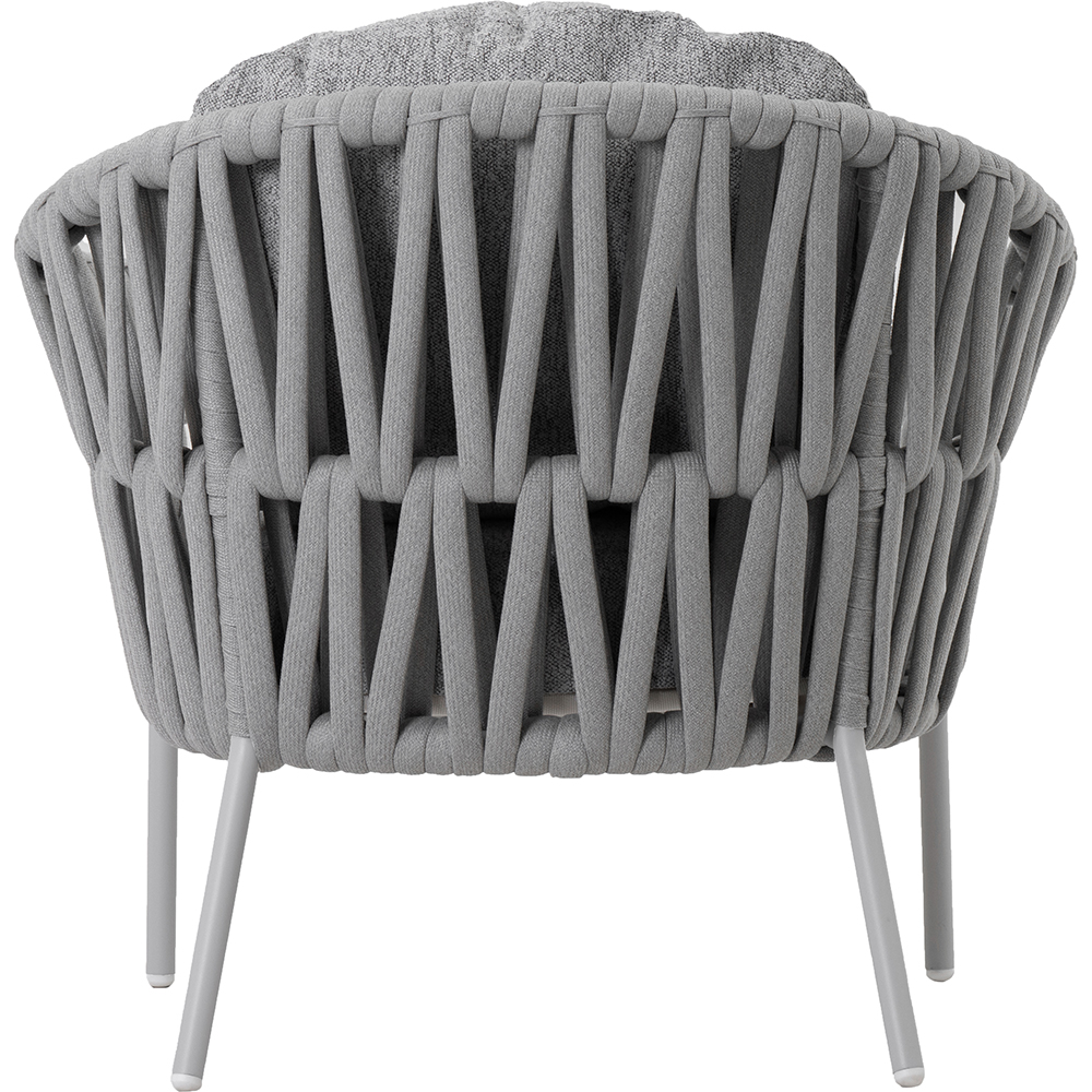 Scaun terasa LIVINTWIST Victory, aluminiu, 85 x 80 x 79 cm, gri deschis