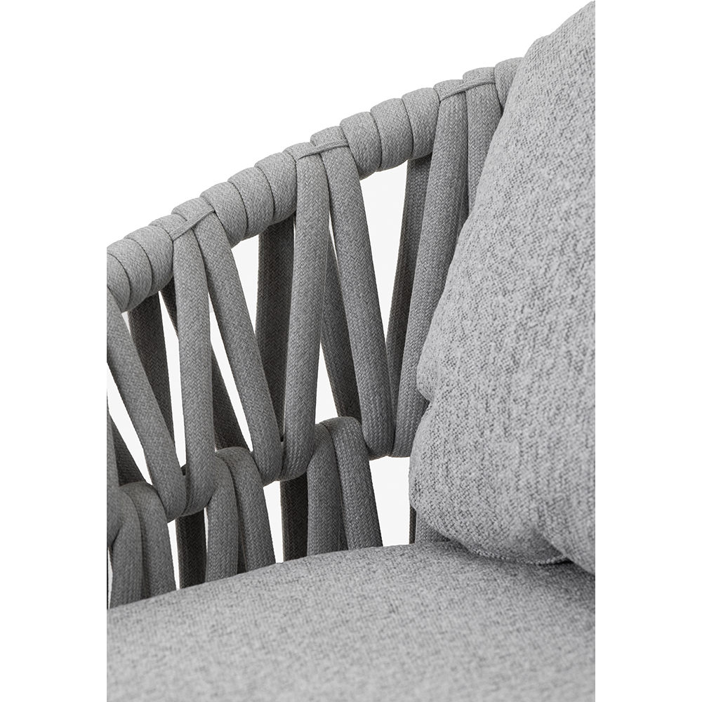 Scaun terasa LIVINTWIST Victory, aluminiu, 85 x 80 x 79 cm, gri deschis