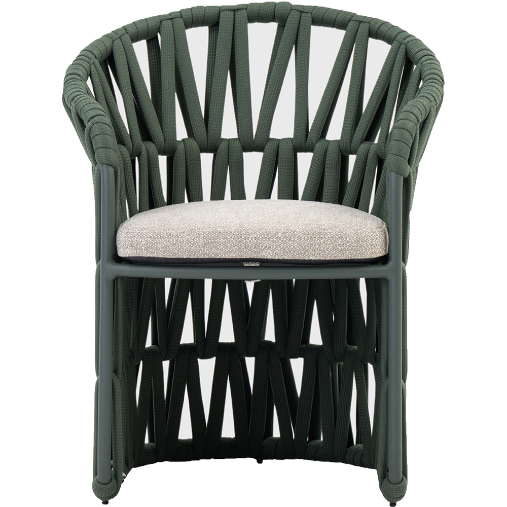 Scaun terasa LIVINTWIST Victory, aluminiu, 62.5 x 64 x 80 cm, verde