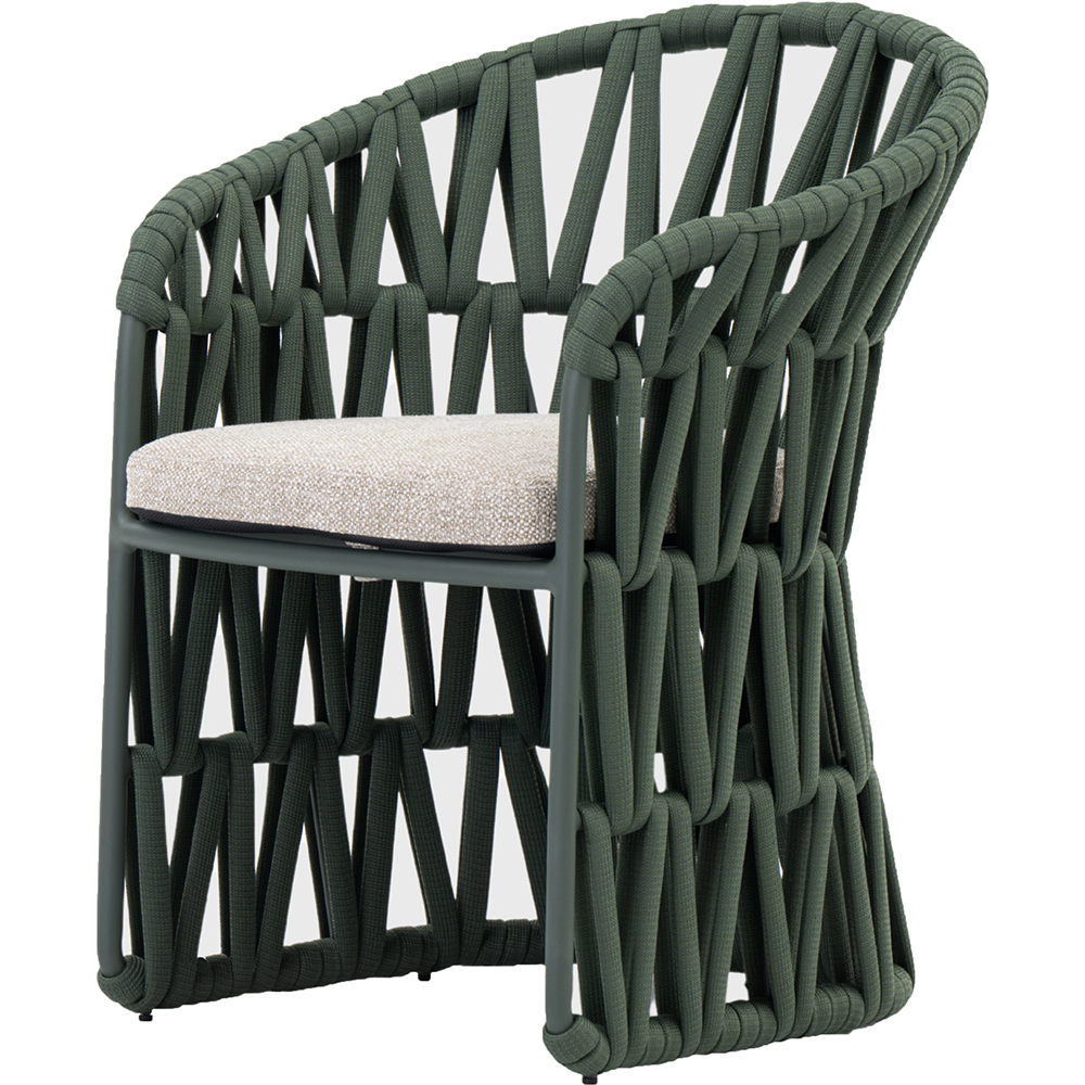 Scaun terasa LIVINTWIST Victory, aluminiu, 62.5 x 64 x 80 cm, verde