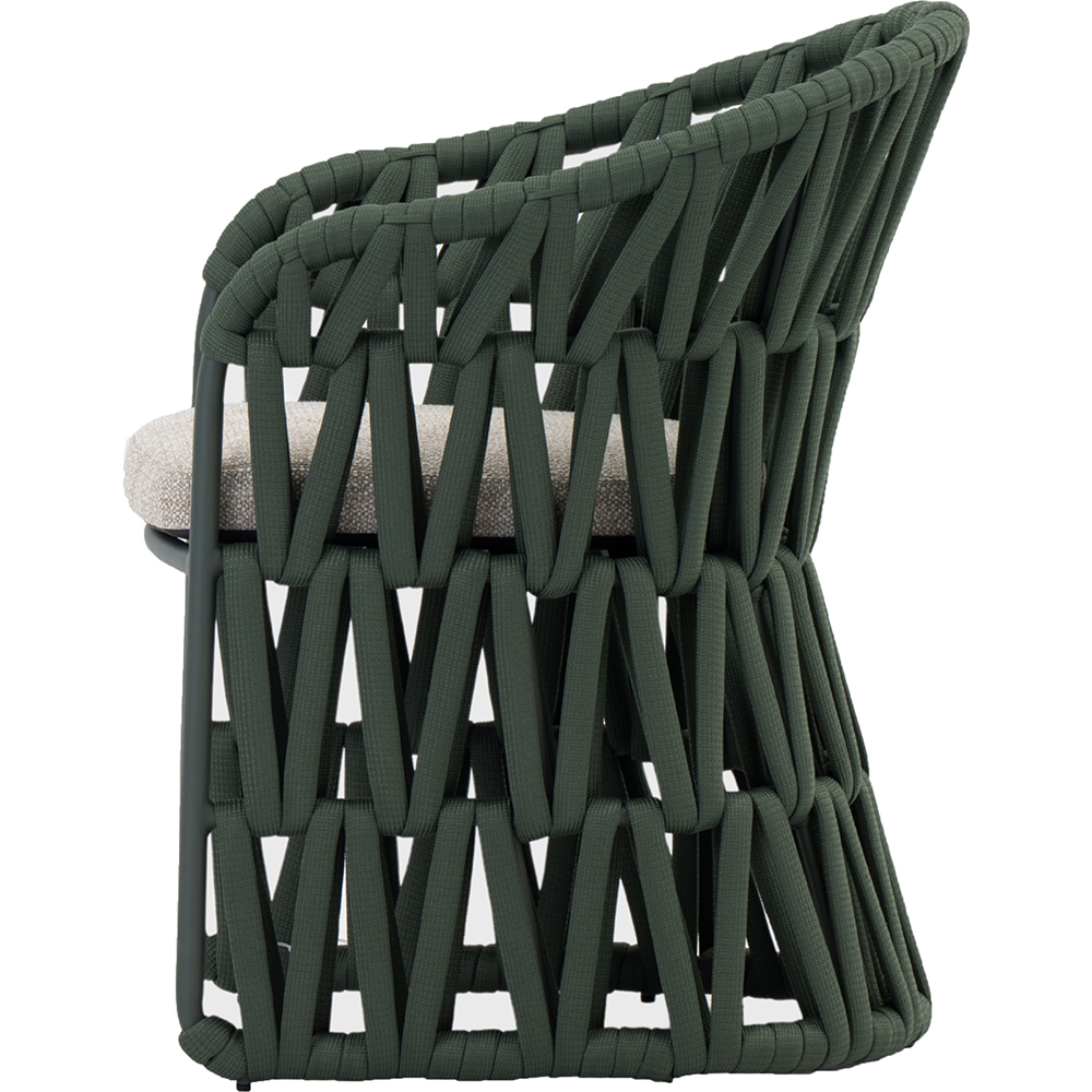 Scaun terasa LIVINTWIST Victory, aluminiu, 62.5 x 64 x 80 cm, verde