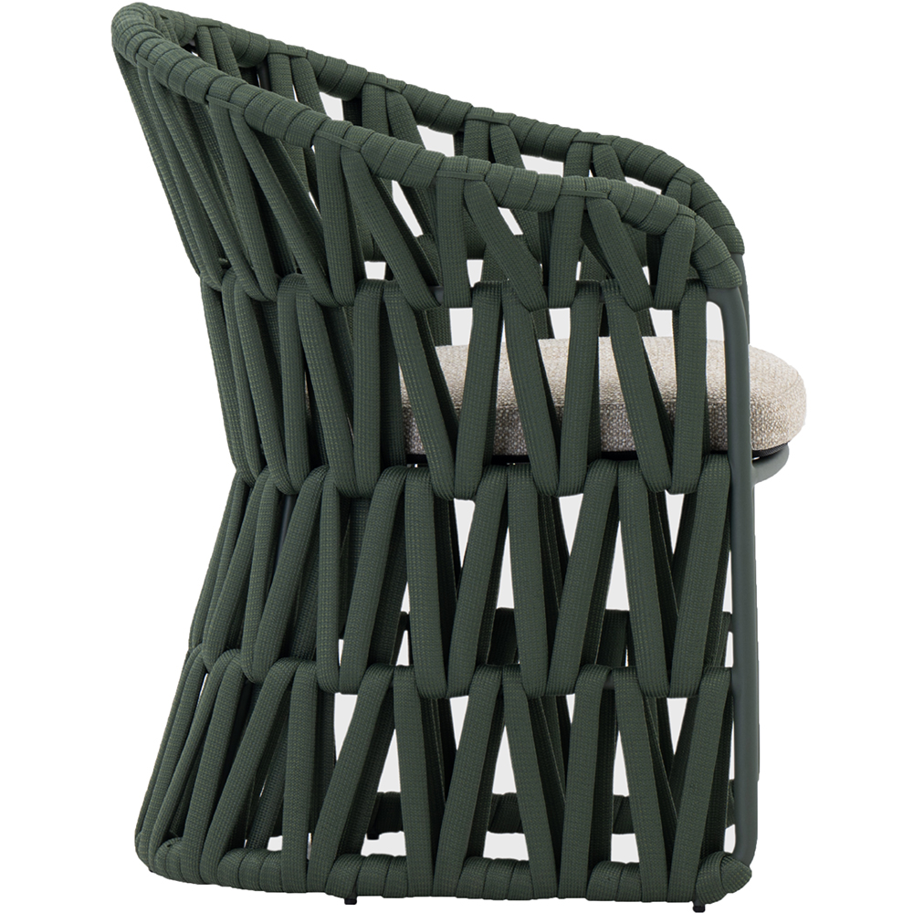 Scaun terasa LIVINTWIST Victory, aluminiu, 62.5 x 64 x 80 cm, verde
