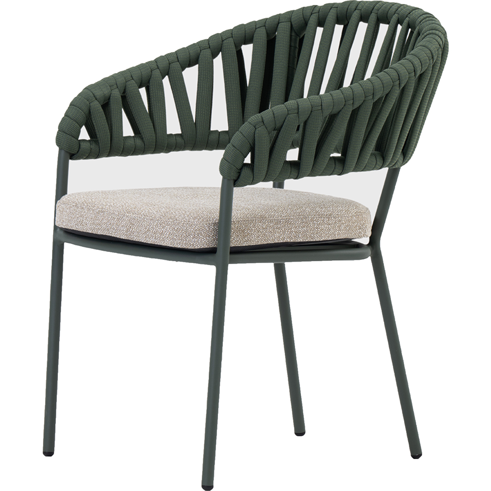 Scaun terasa LIVINTWIST Victory 1, aluminiu, 62.5 x 64 x 80 cm, verde