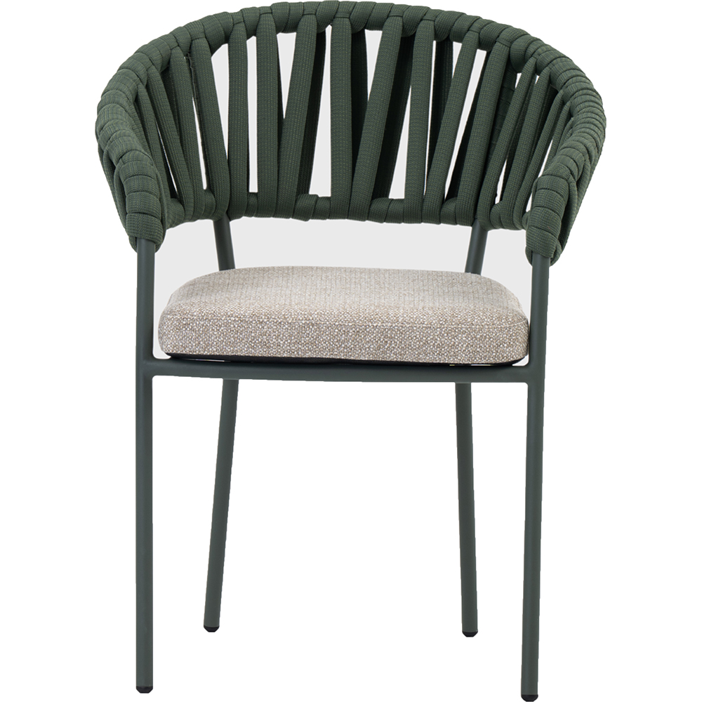 Scaun terasa LIVINTWIST Victory 1, aluminiu, 62.5 x 64 x 80 cm, verde