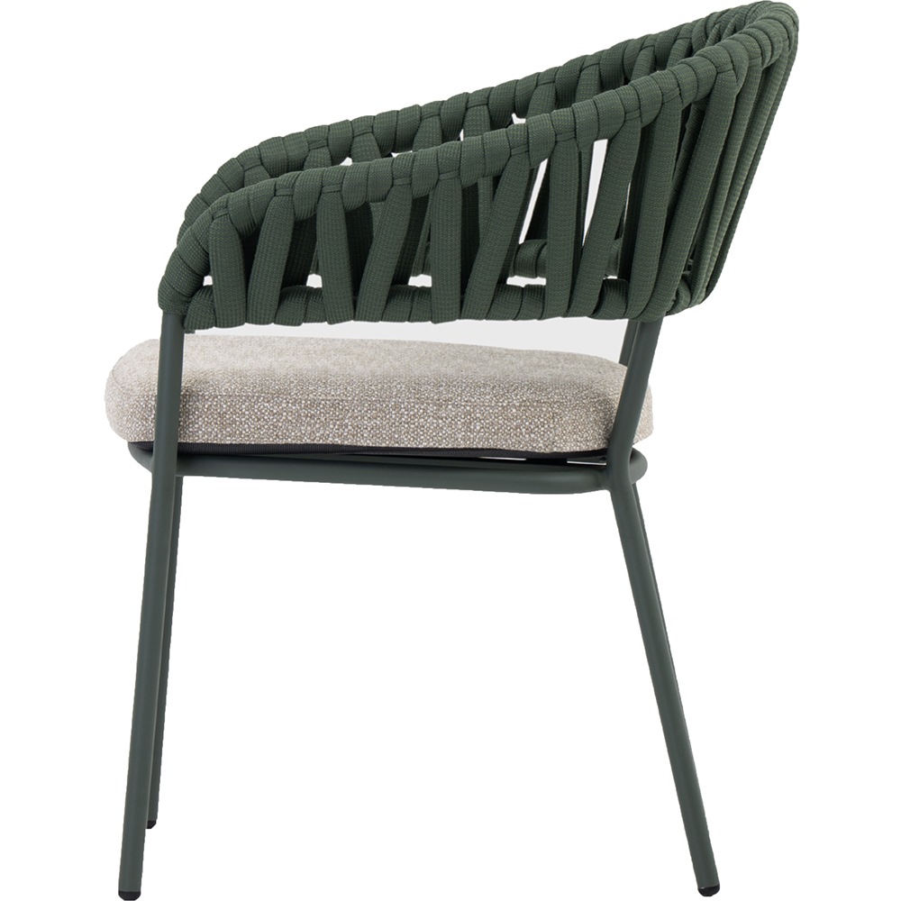 Scaun terasa LIVINTWIST Victory 1, aluminiu, 62.5 x 64 x 80 cm, verde