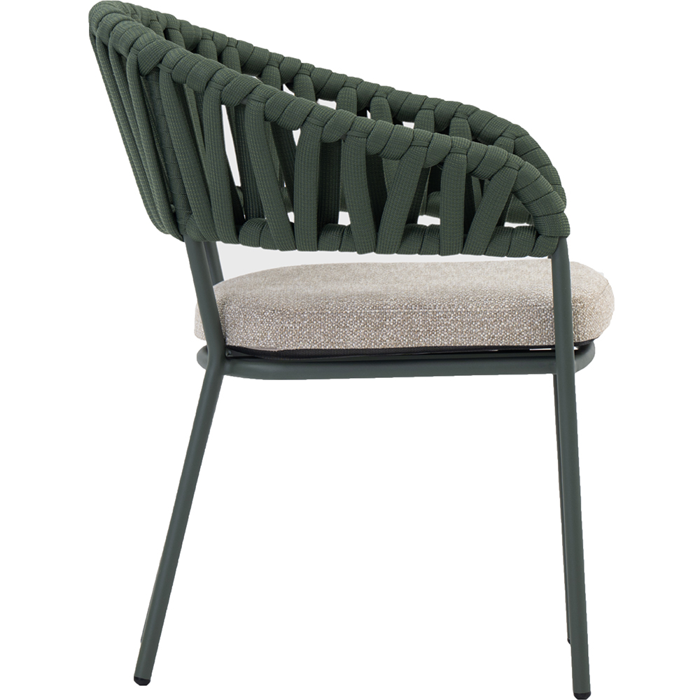 Scaun terasa LIVINTWIST Victory 1, aluminiu, 62.5 x 64 x 80 cm, verde