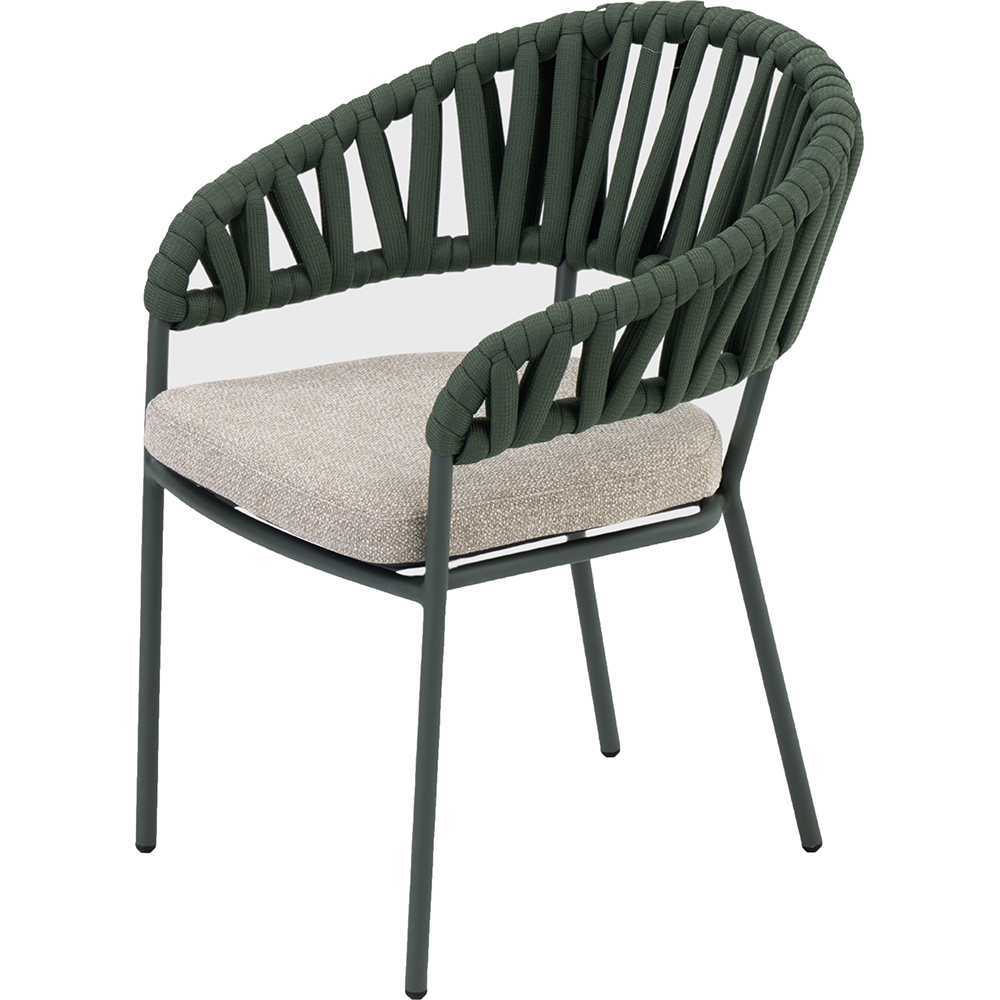 Scaun terasa LIVINTWIST Victory 1, aluminiu, 62.5 x 64 x 80 cm, verde