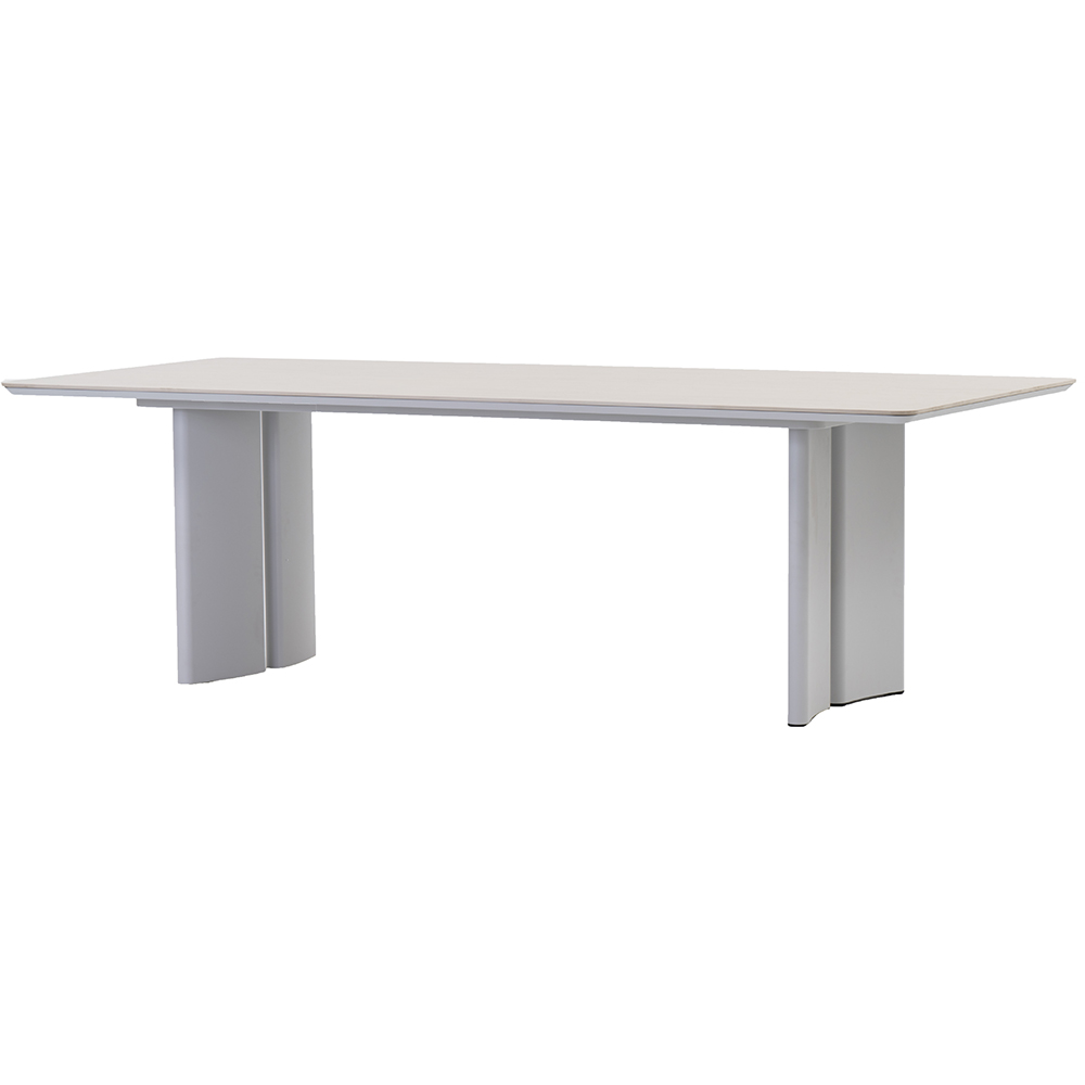 Masa terasa LIVINTWIST Victory, aluminiu, 240 x 110 x 75 cm, gri deschis