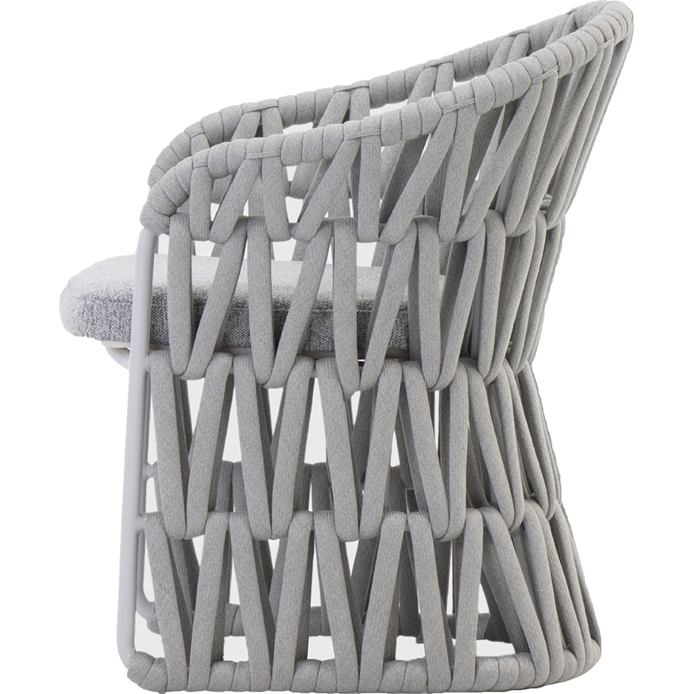 Scaun terasa LIVINTWIST Victory, aluminiu, 62.5 x 64 x 80 cm, gri
