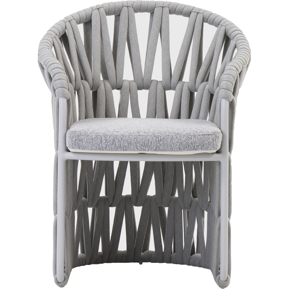 Scaun terasa LIVINTWIST Victory, aluminiu, 62.5 x 64 x 80 cm, gri