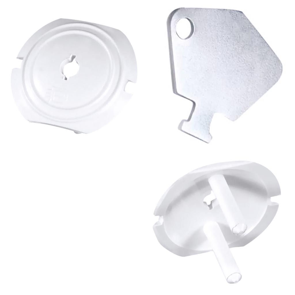 Kit protectie priza, 5 capace, culoare, alba Relee Medias