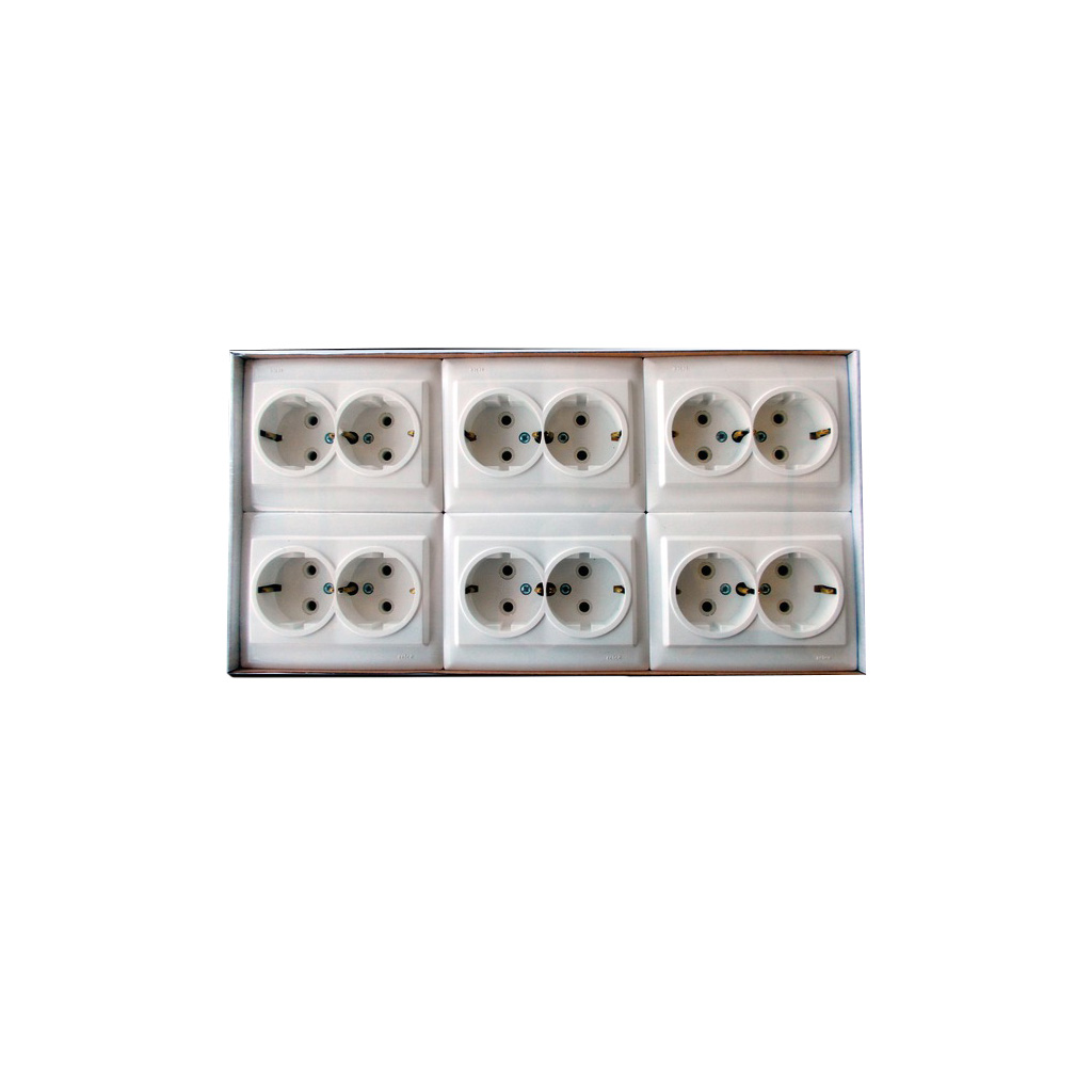 Set 6 prize duble ceramice ELEGANT 16A ST incastrat, alba   Relee Medias