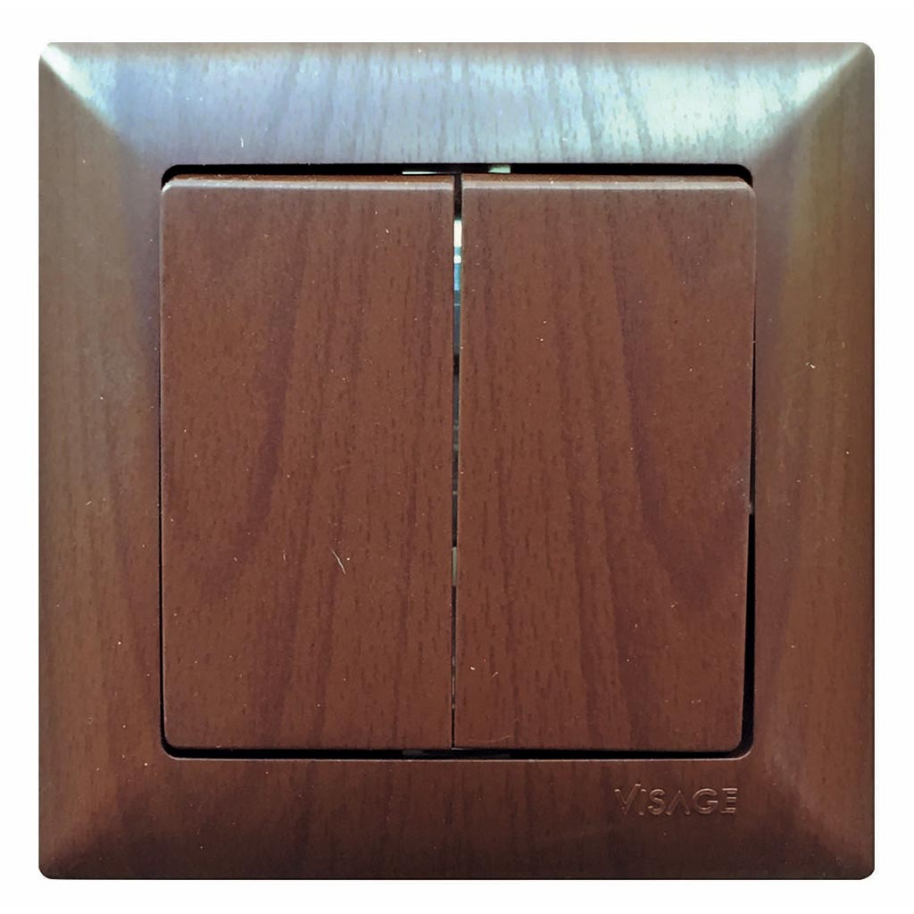 Intrerupator cu LED, 220 V, 10 A, wenge  Gunsan Visage