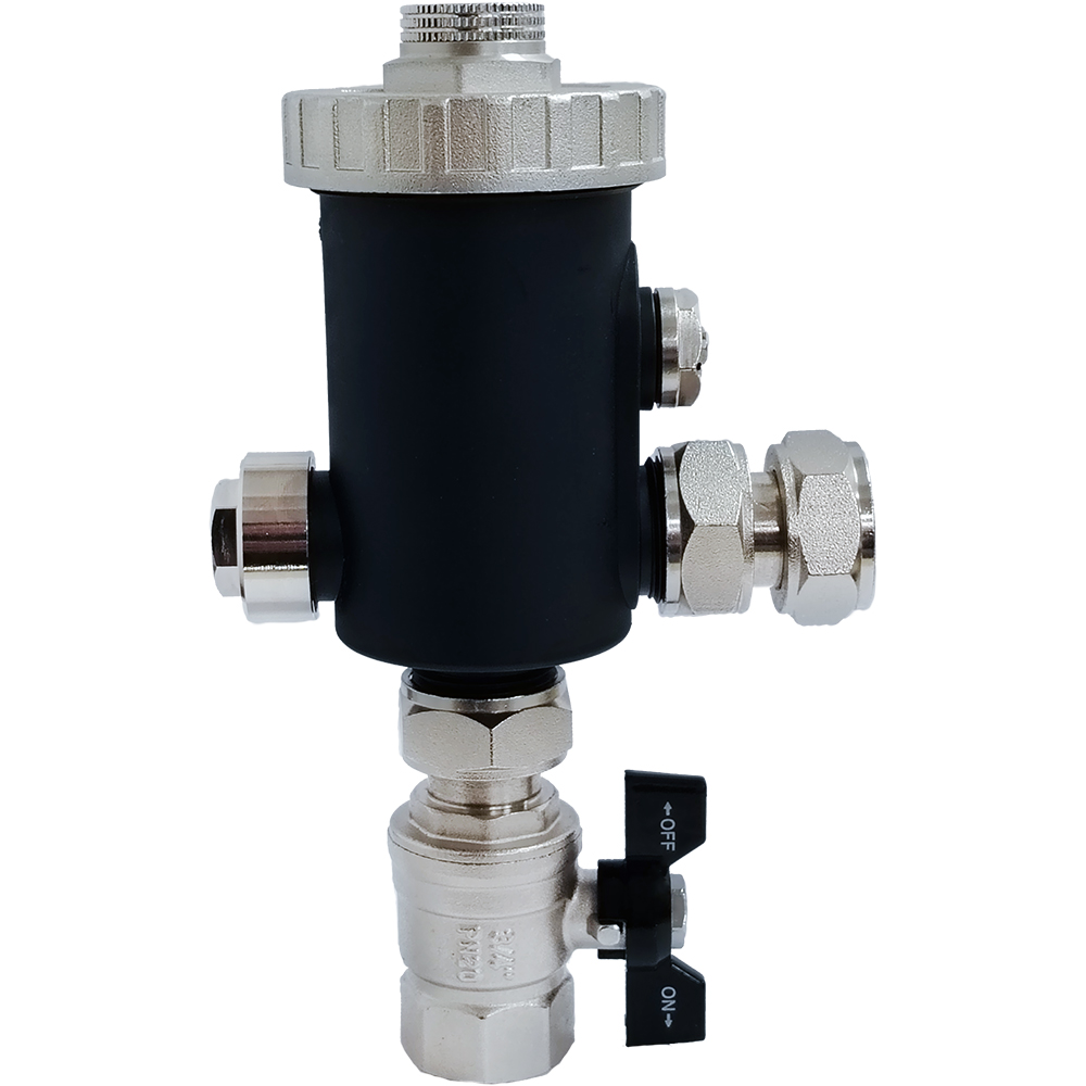 Filtru antimagnetita pentru instalatii termice G0205, 9000 Gauss, racord 3/4", negru