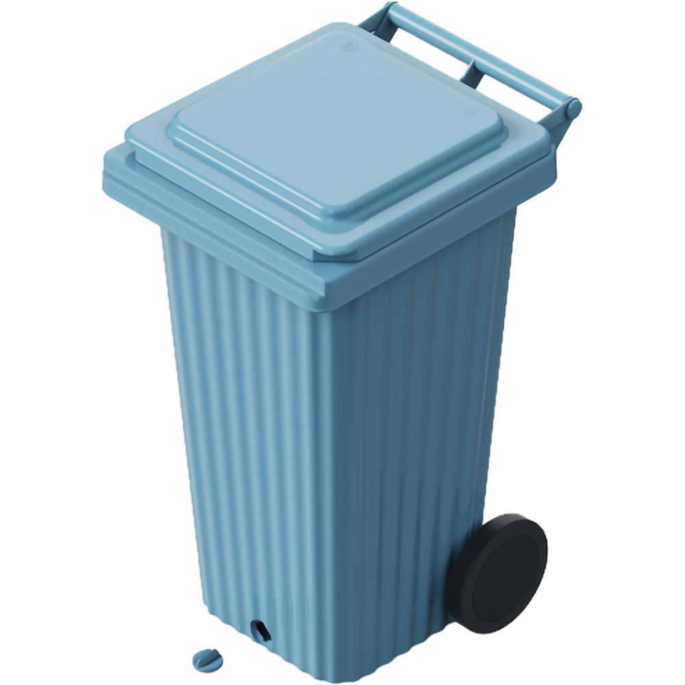 Europubela WAVE, cu evacuare, plastic, 120 l, albastru