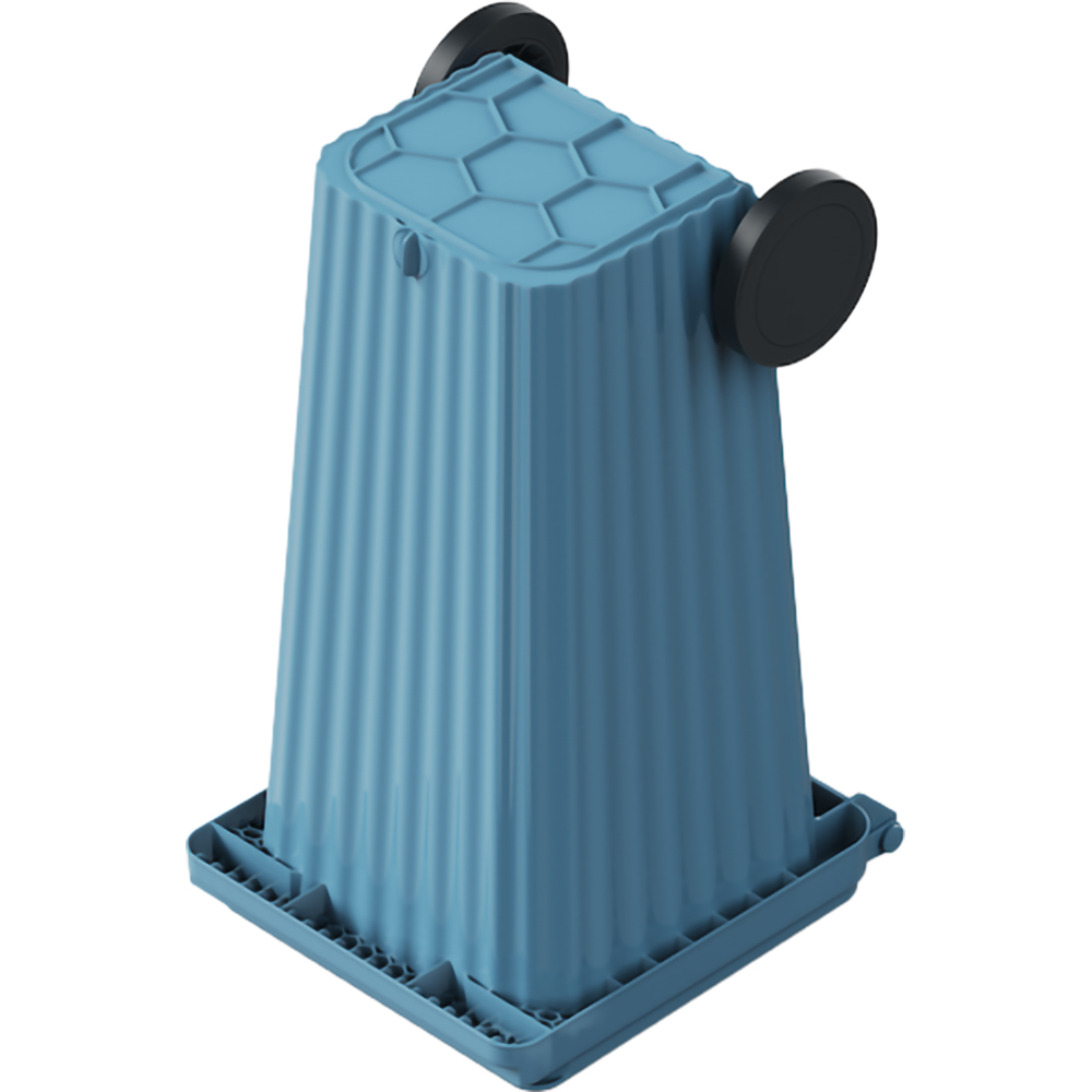 Europubela WAVE, cu evacuare, plastic, 120 l, albastru