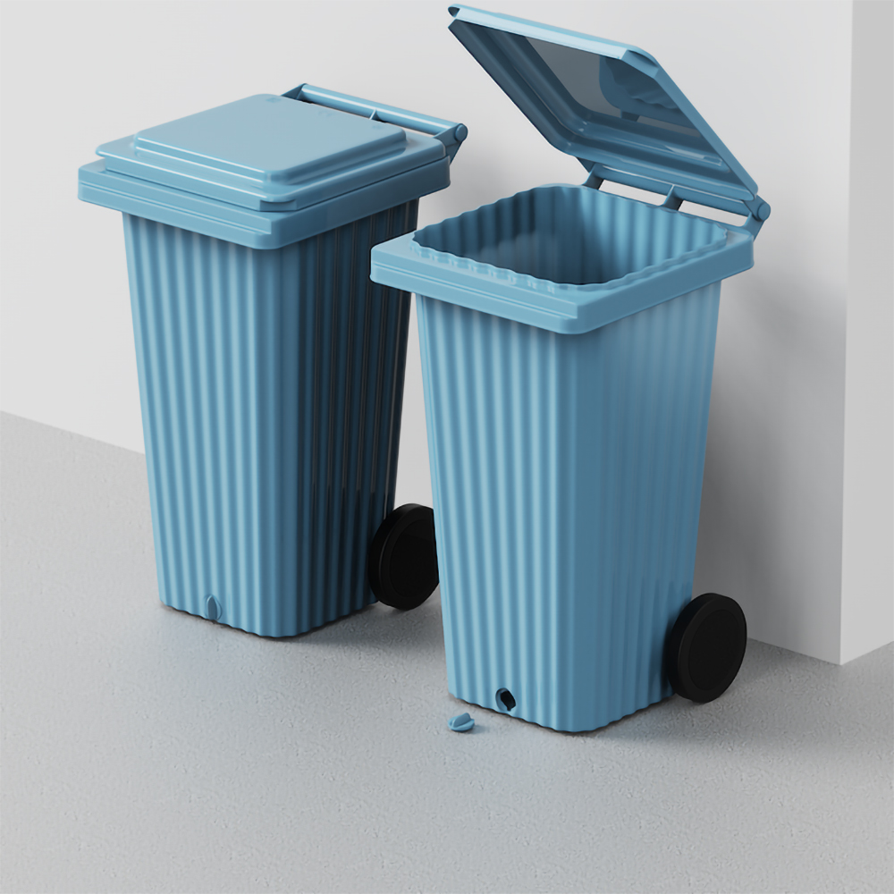 Europubela WAVE, cu evacuare, plastic, 120 l, albastru