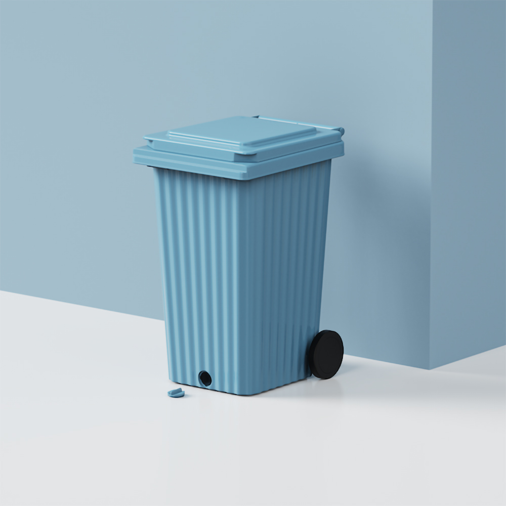 Europubela WAVE, cu evacuare, plastic, 240 l, albastru