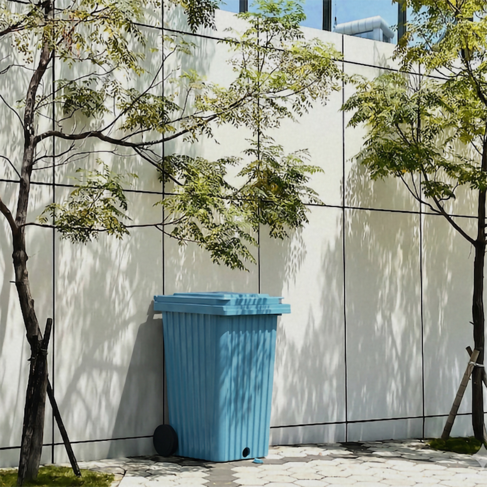 Europubela WAVE, cu evacuare, plastic, 240 l, albastru