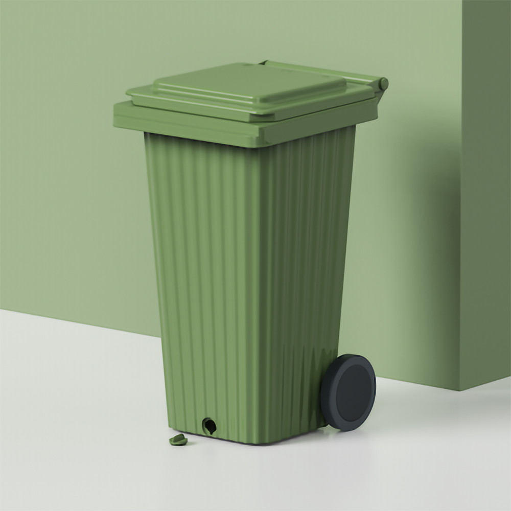 Europubela WAVE, cu evacuare, plastic, 120 l, verde