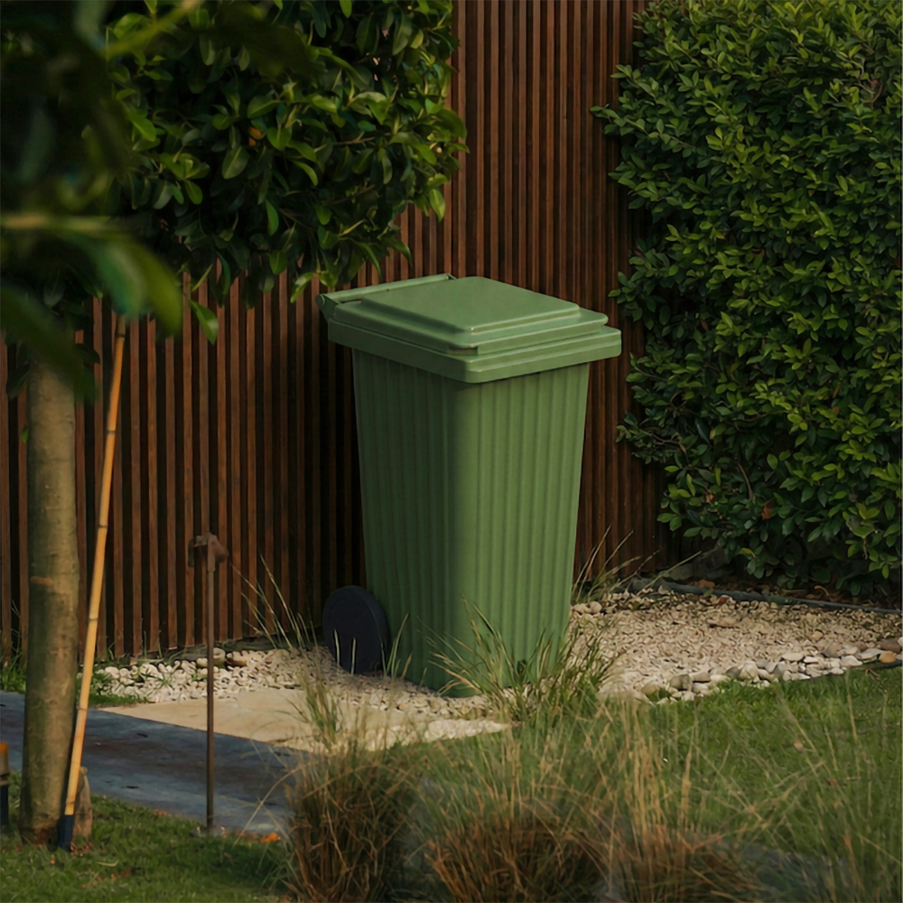 Europubela WAVE, cu evacuare, plastic, 120 l, verde