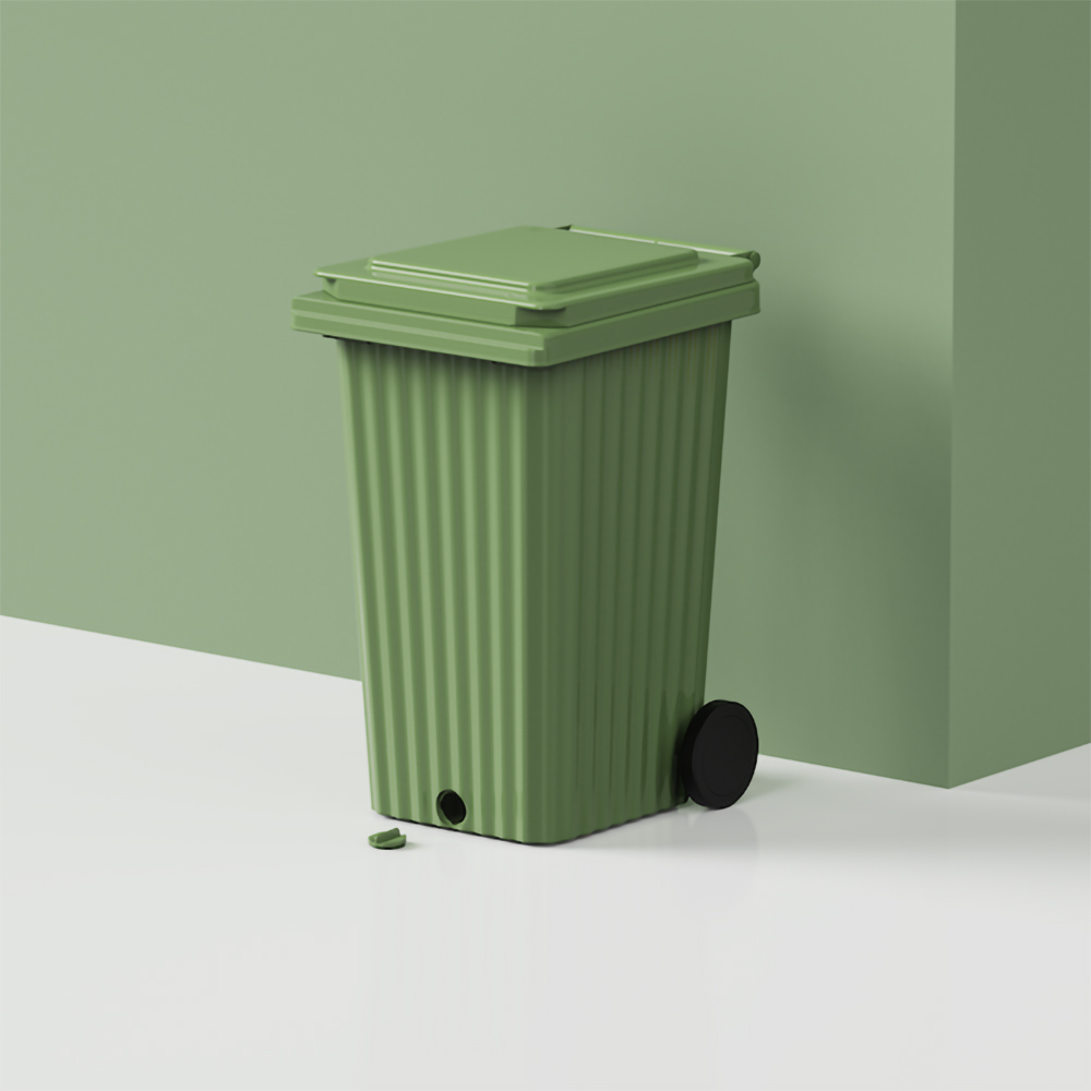 Europubela WAVE, cu evacuare, plastic, 240 l, verde